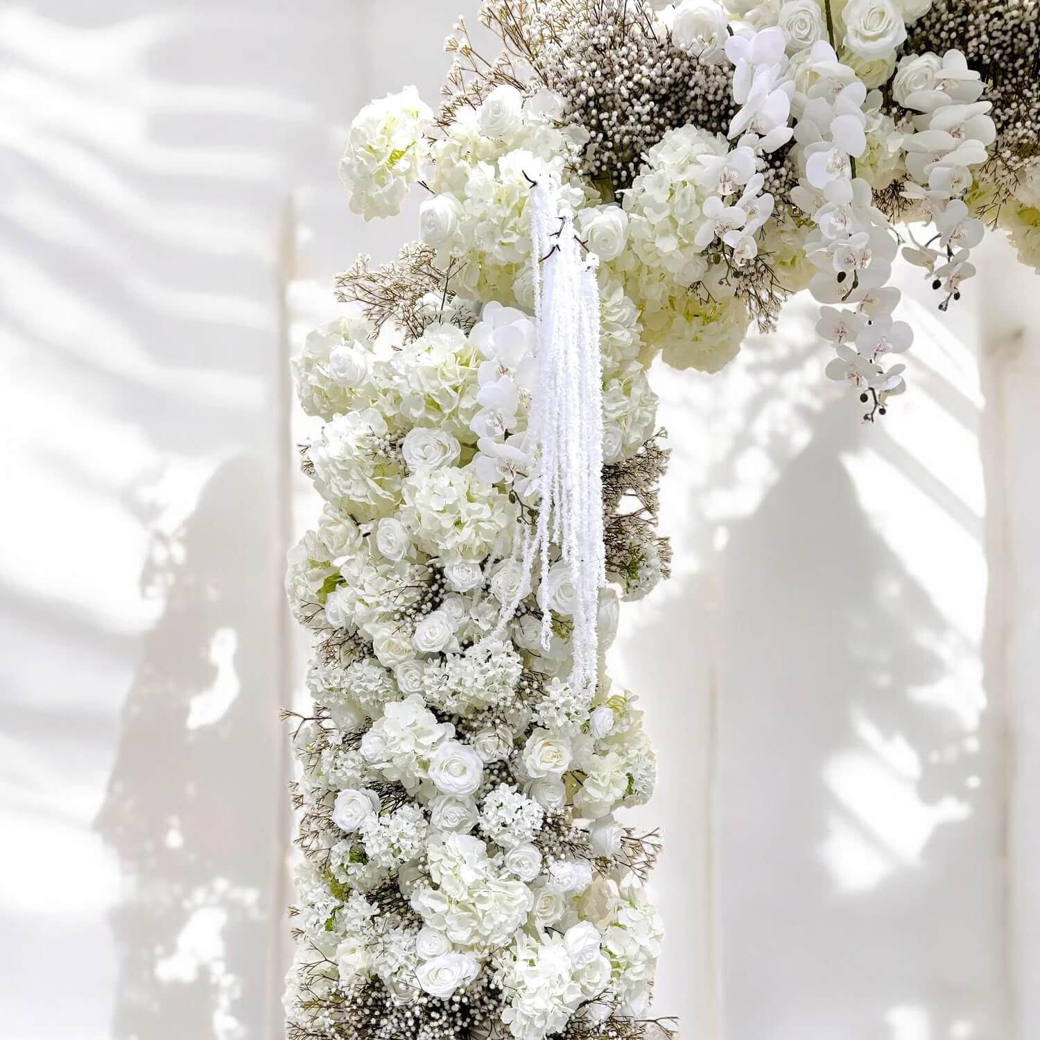 RoseyTime White Baby's Breath Flower Round Arch #RTA105