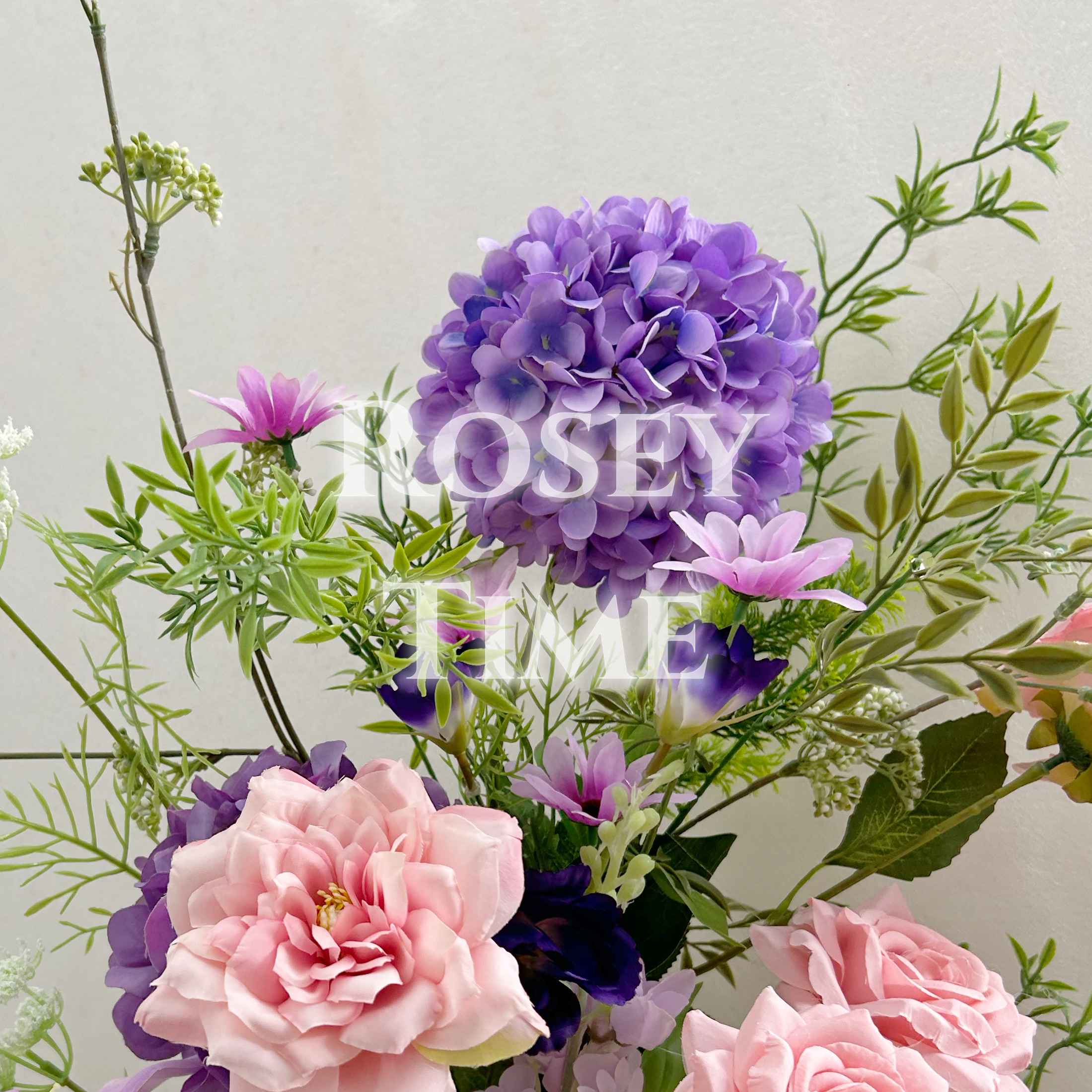 Roseytime Spring Colorful Flower Pillars Arch with Frame #RTP059