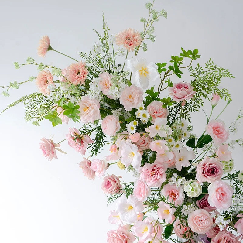 Roseytime Spring Colorful Flower Pillars Arch with Frame #RTP059