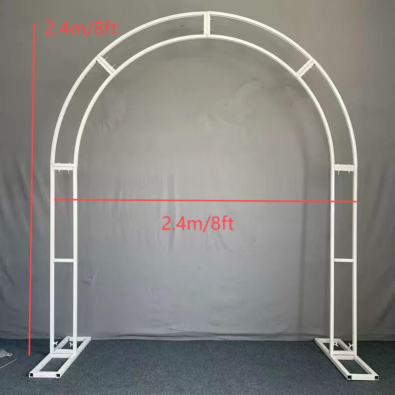 RoseyTime White Flower Round Arch With Frame #RTA079