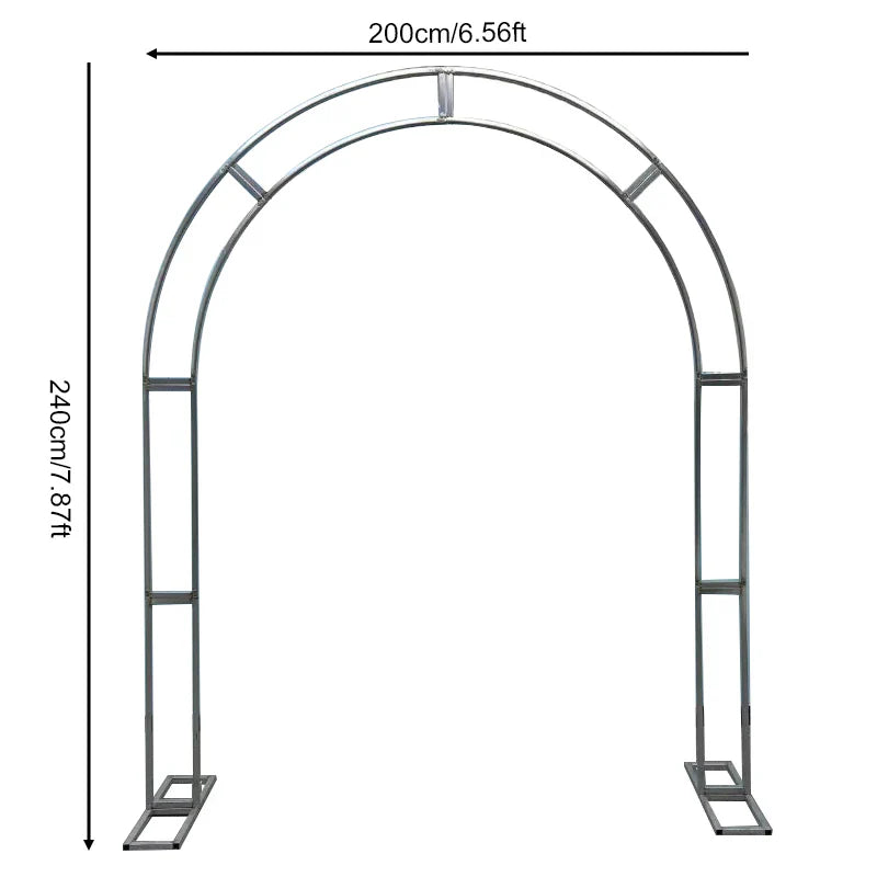 RoseyTime White Flower Round Arch With Frame #RTA079