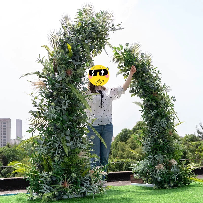 Roseytime Greenery Pillars Arch with Frame #RTP063