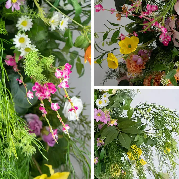Roseytime Spring Colorful Flower Pillars Arch with Frame #RTP060