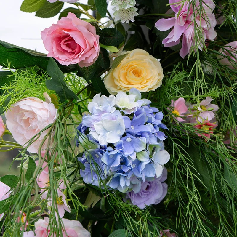 RoseyTime Summer Flower Round Arch With Frame #RTA076