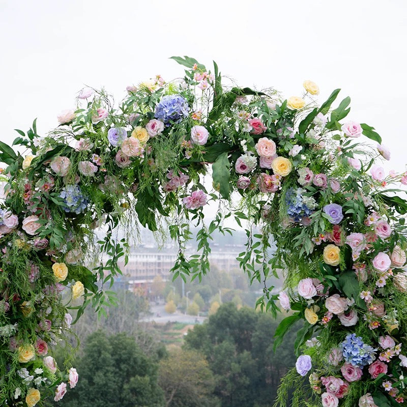 RoseyTime Summer Flower Round Arch With Frame #RTA076