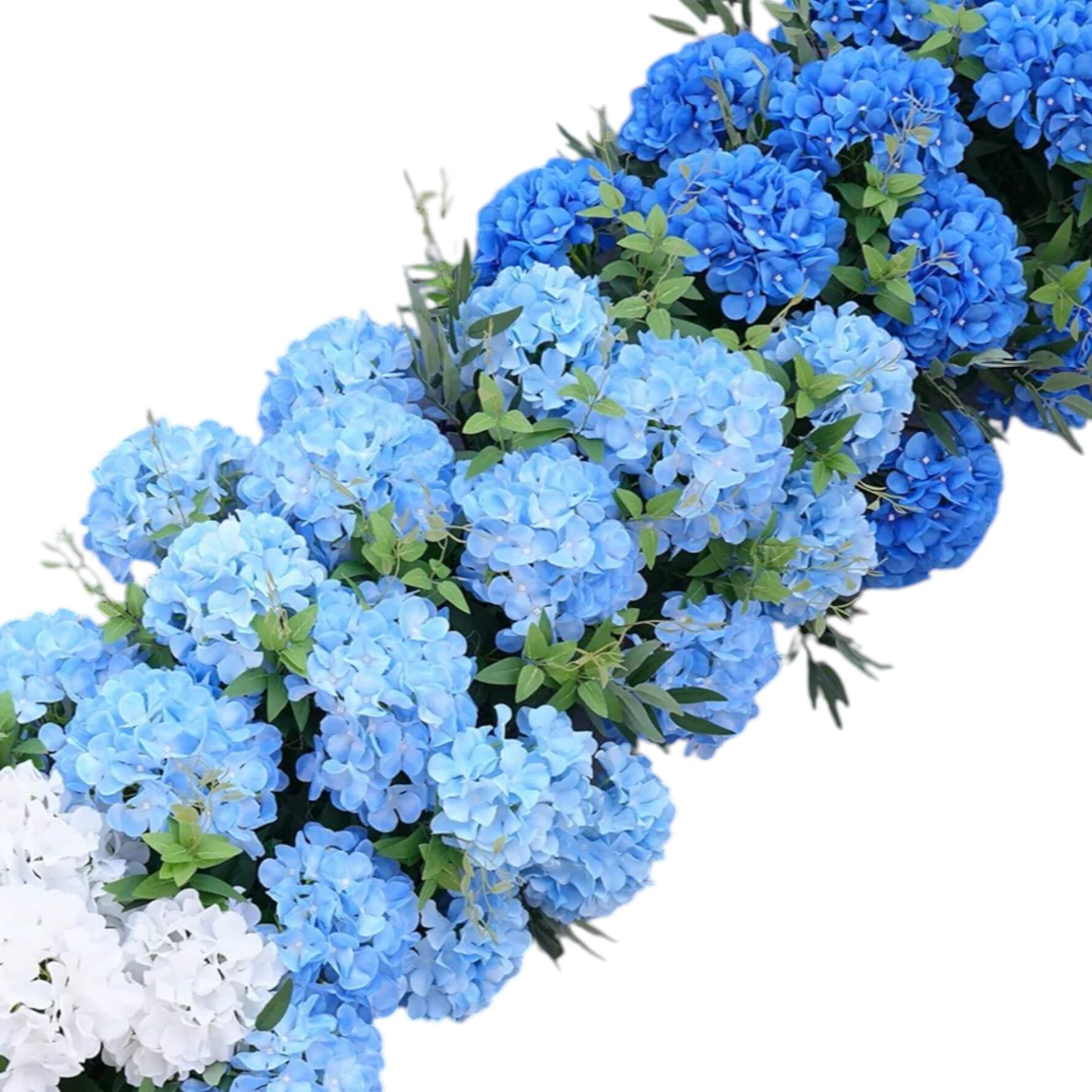 RoseyTime White&Blue Flower Arch n-shape Round Arch #RTA120