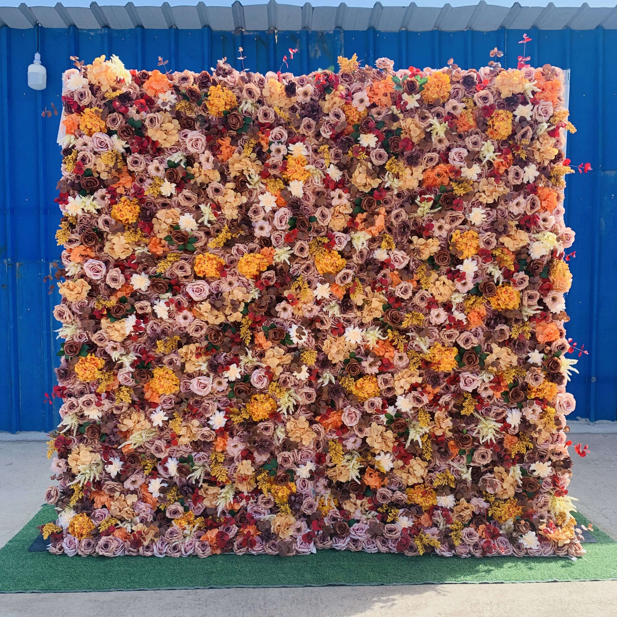 Roseytime 5D Retro Brown Flower Wall Roll Up Fabric Back #RTW233