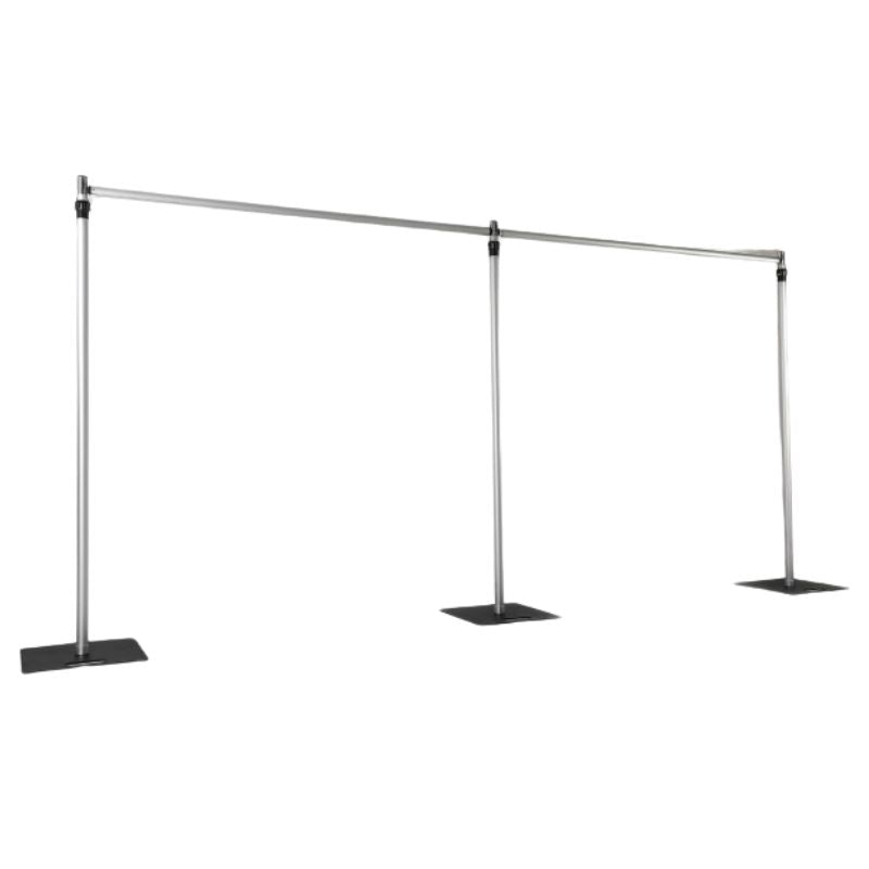 Roseytime Heavy Duty Max 10' Tall x Max 20' Wide Adjustable Extended Frames Pipe And Drape Stand for Drapes