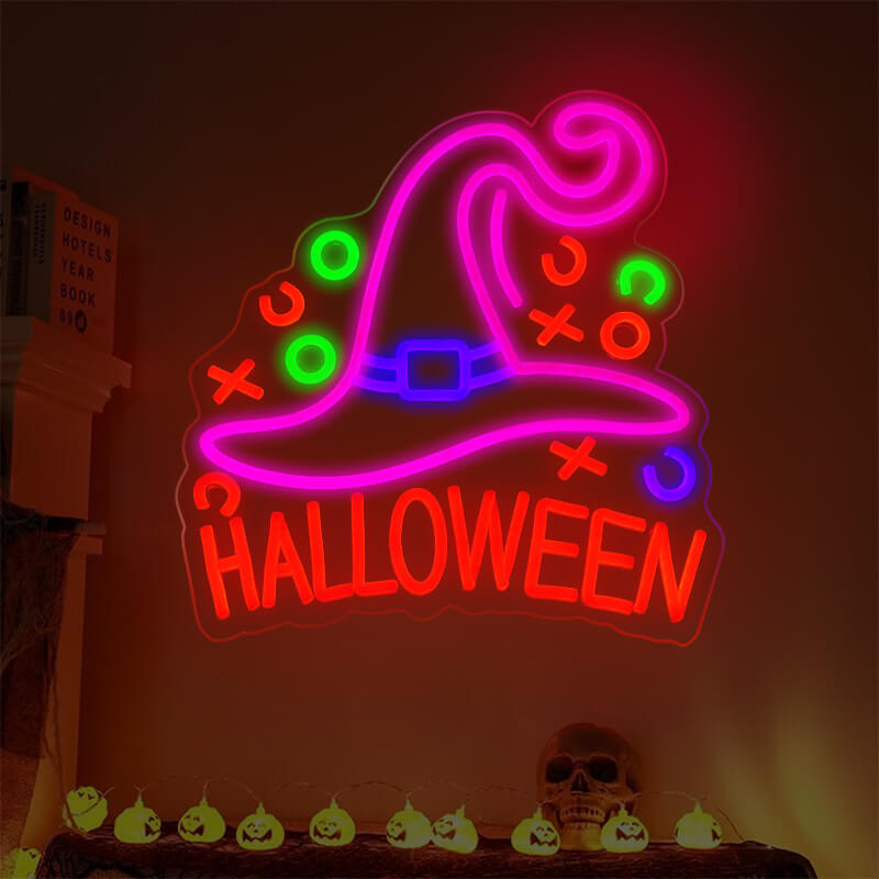 Roseytime "Halloween " Neon Signs 19.3" x 19.7"