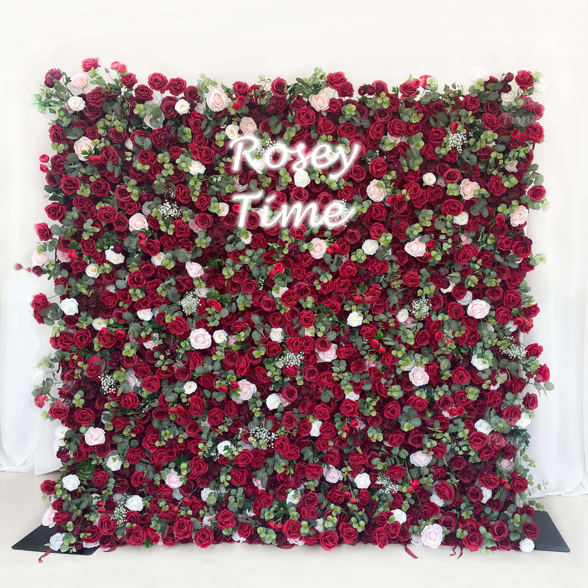 Roseytime 5D Red Roses Flower Wall Roll Up Fabric Back #RTW042