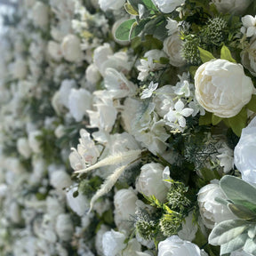 💥BF SALE: 5D White Green Artificial Flower Wall #RTW277