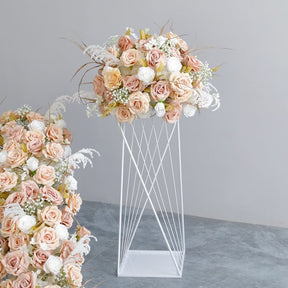 Roseytime Champagne Wedding Flower Ball #RTB048