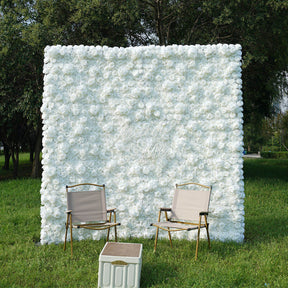 Roseytime 2D White Flower Wall Rolling Up Fabric Back #RTW014