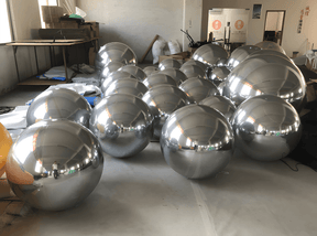 Roseytime Silver Big Shiny Inflatable Ball Reusable Giant Balloon Set