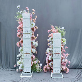 💥BF Sale: Pink Flower Pillars Set with Frame #RTP046