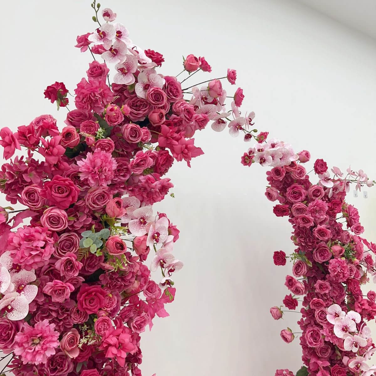 💥BF Sale: Hot Pink Floral Pillars Arch with Frame #RTP025