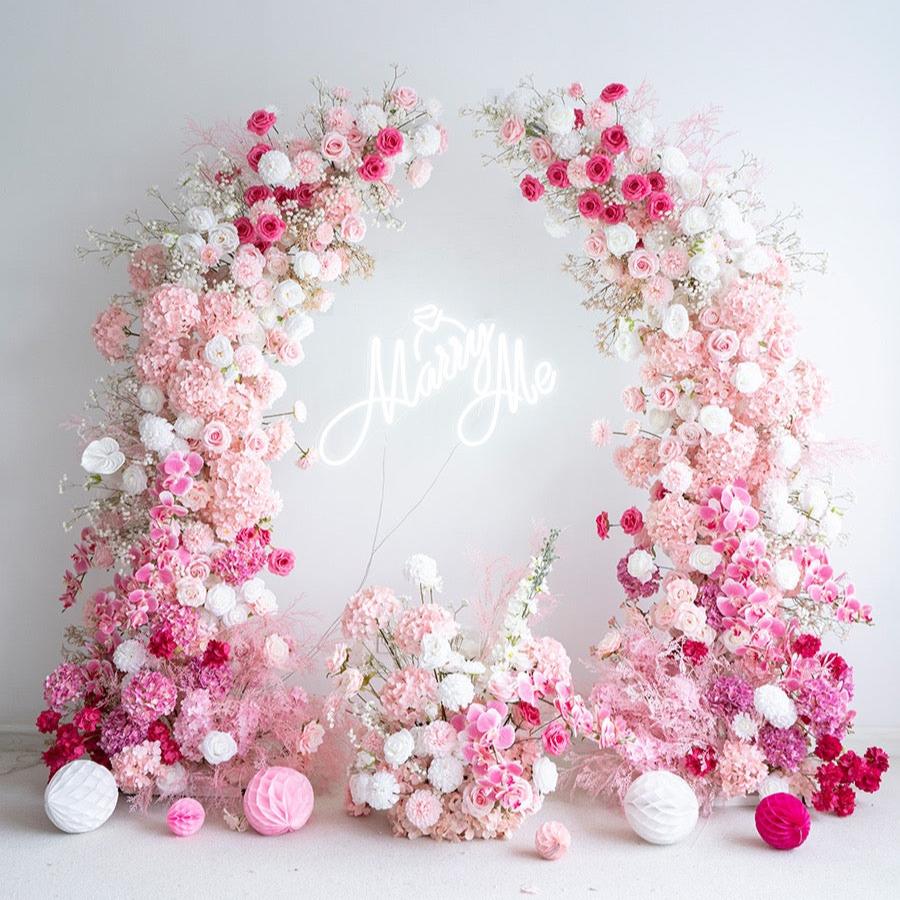 💥BF Sale: Pink Flower Pillars Arch with Frame #RTP001