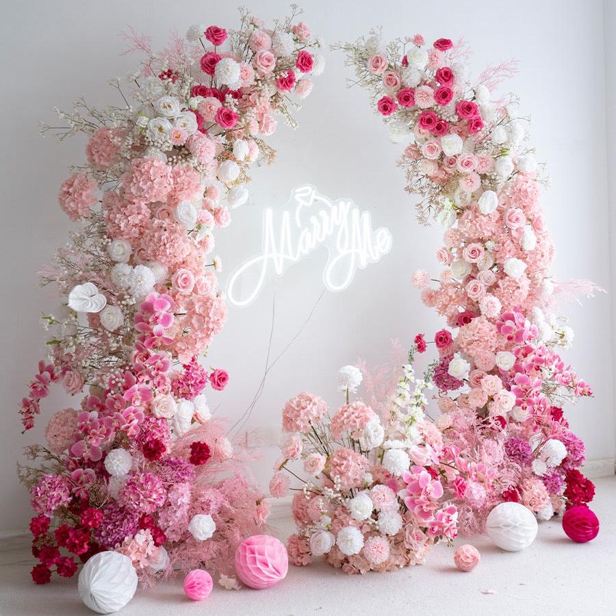 💥BF Sale: Pink Flower Pillars Arch with Frame #RTP001