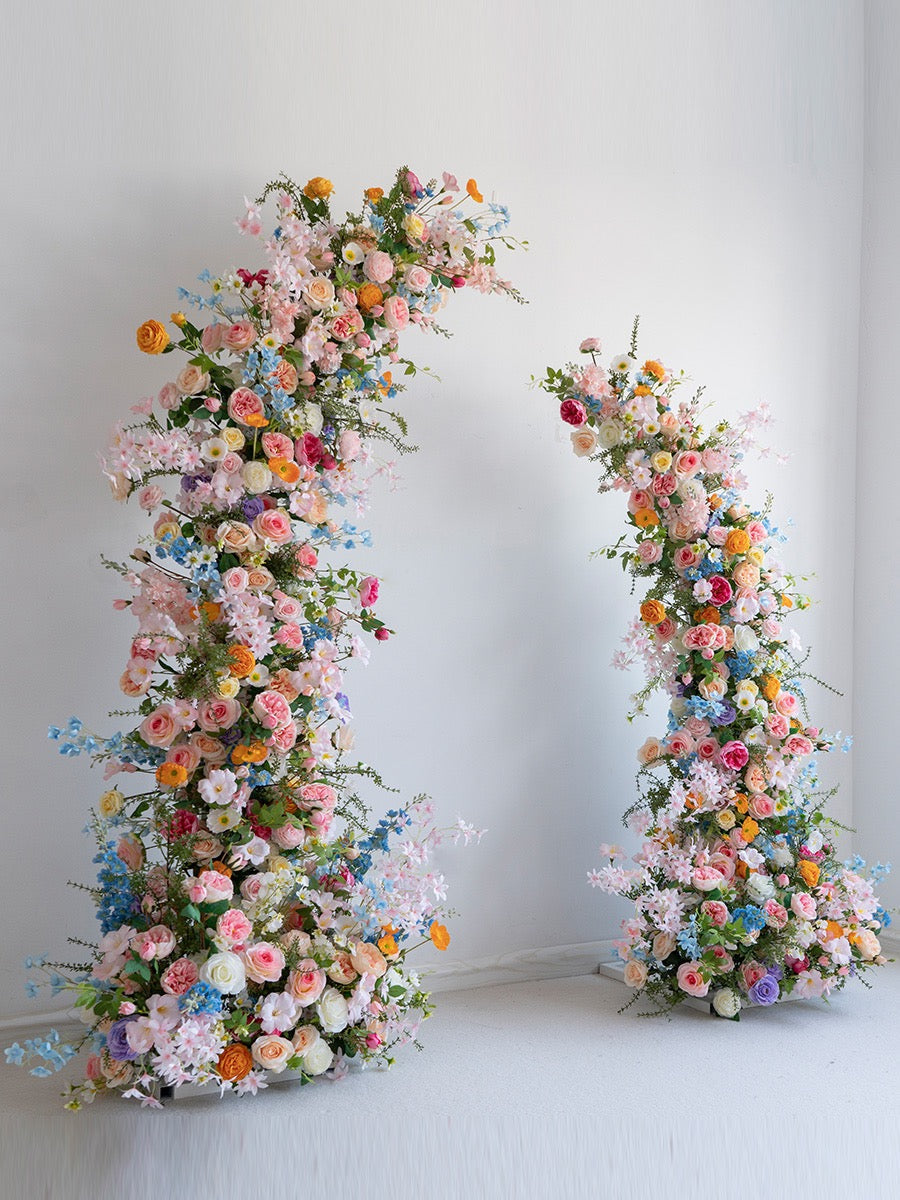 💥BF Sale: Colorful Flower Pillars Arch with Frame #RTP006