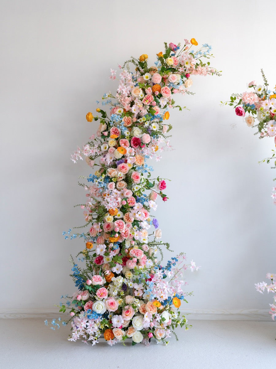 💥BF Sale: Colorful Flower Pillars Arch with Frame #RTP006