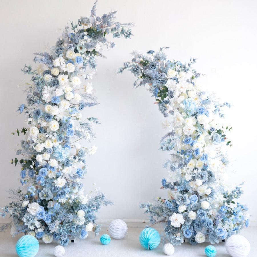 💥BF Sale: Dusty Blue Flower Pillars Arch with Frame #RTP007