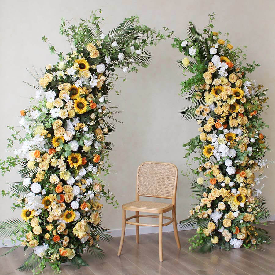 💥BF Sale: Sunflower Floral Pillars Arch With Frame #RTP027