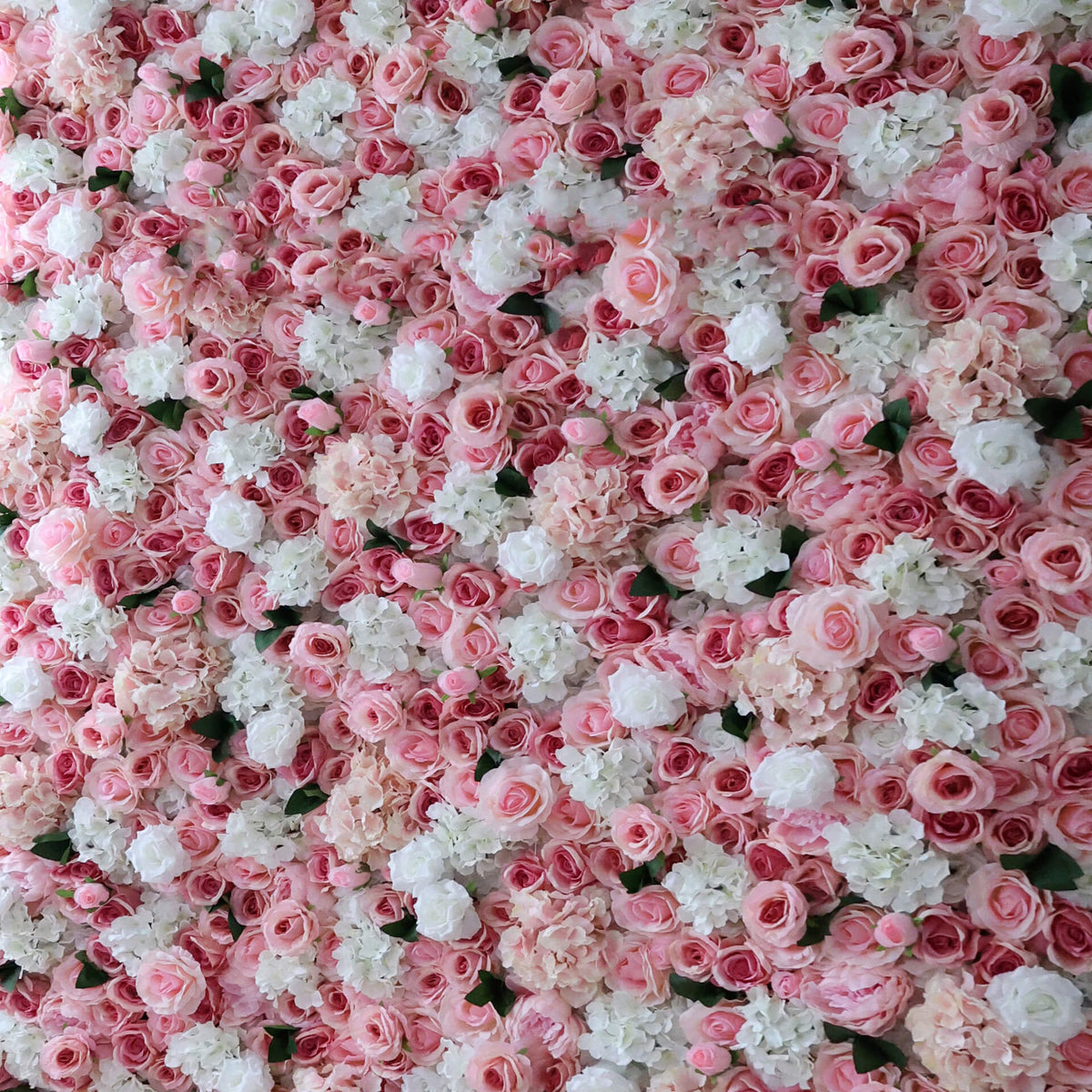 Roseytime 3D White&Pink Flower Wall Roll Up Fabric Back #RTW291