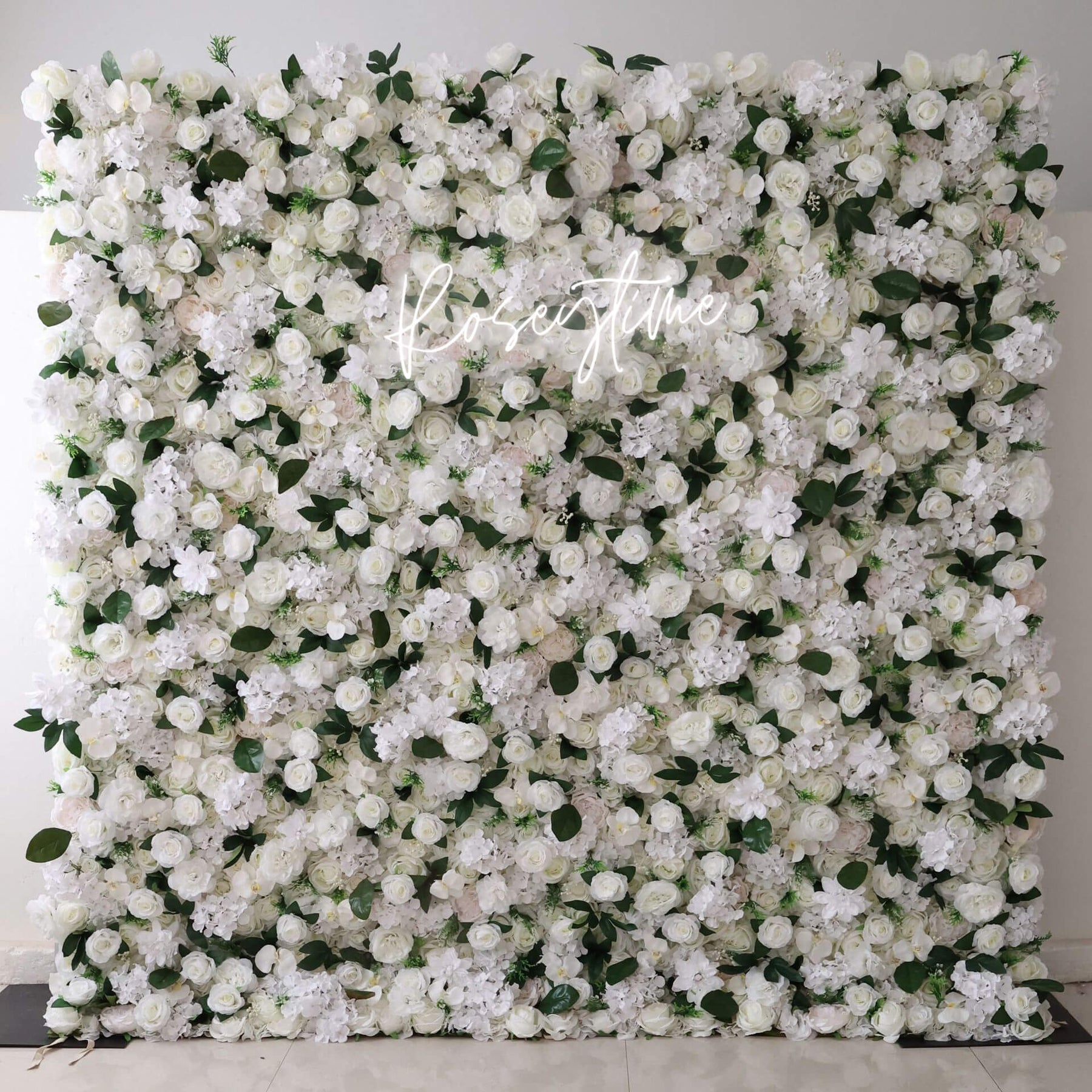 💥BF SALE: White&Green Flower Wall 8x8ft #RTW289