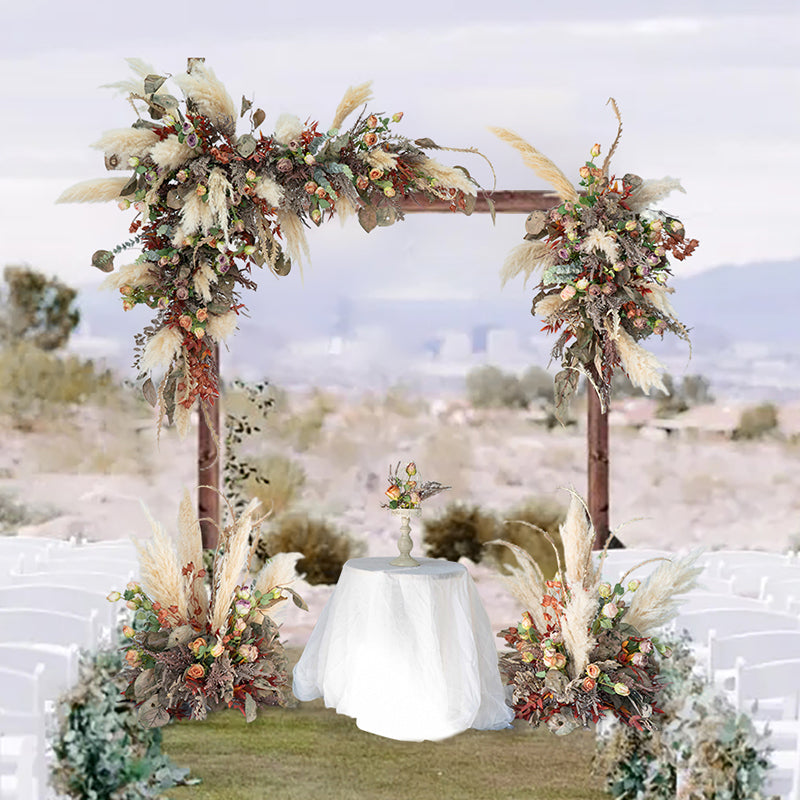 Roseytime Arch Flowers Decor Set With Drape For Wedding&Event