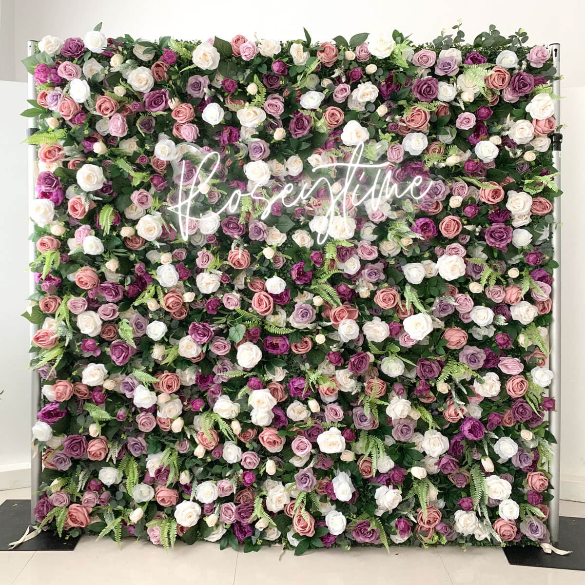 Roseytime 3D Flower Wall Roll Up Fabric Back #RTW036