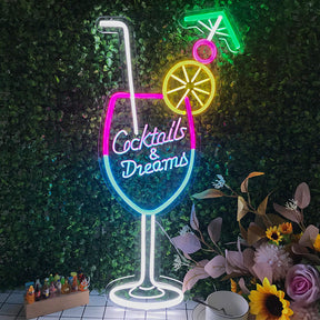 Roseytime "Cocktail party" Neon Signs 11.2" x 23.4"