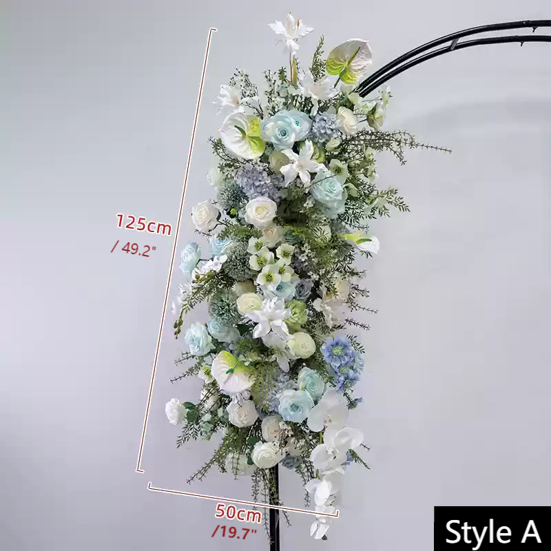 Roseytime Blue&Green Flower Set Summer Flower Arch Arrangement #RTA115