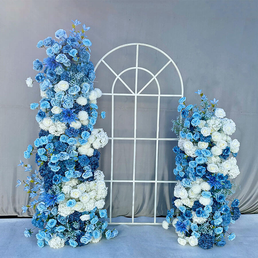 💥BF Sale: Blue Flower Pillars Set with Frame #RTP042