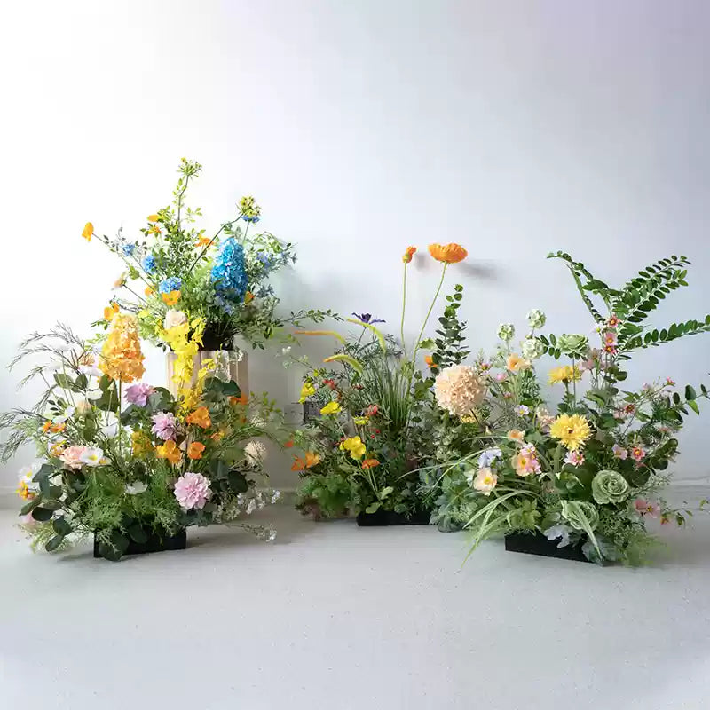 Roseytime Green Aisle Flowers Ground Wedding Flower Arrangement