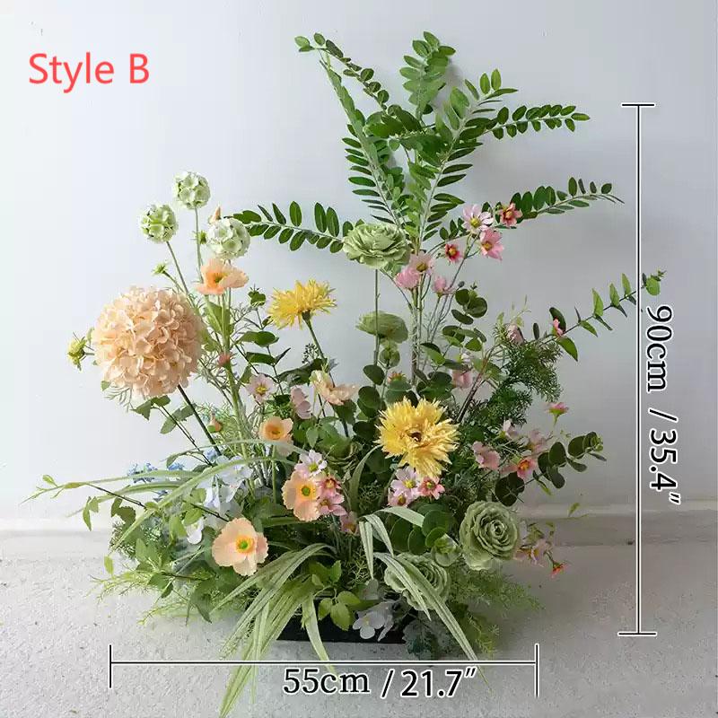 Roseytime Green Aisle Flowers Ground Wedding Flower Arrangement