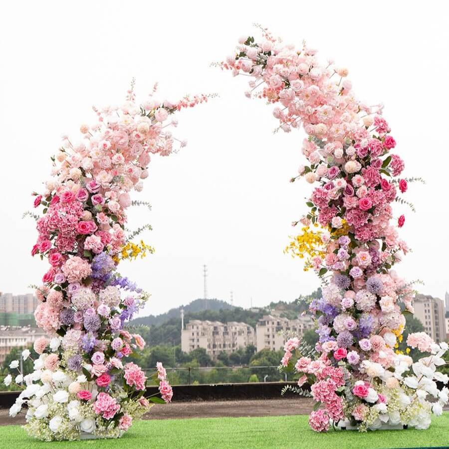 💥BF Sale: Rainbow Flower Pillars Arch with Frame #RTP047