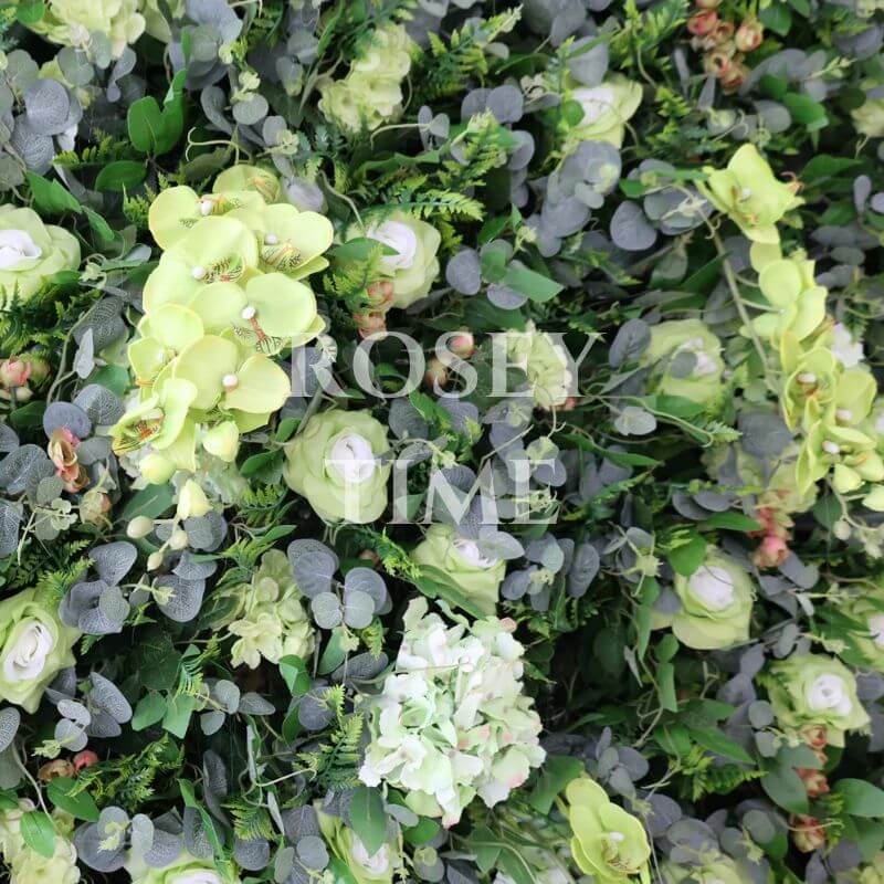 Roseytime Greenery Wall Roll Up Fabric Back #RTW210