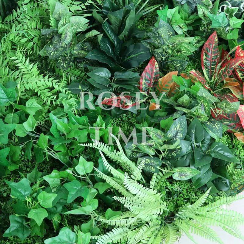 Roseytime Greenery Wall Roll Up Fabric Back #RTW243