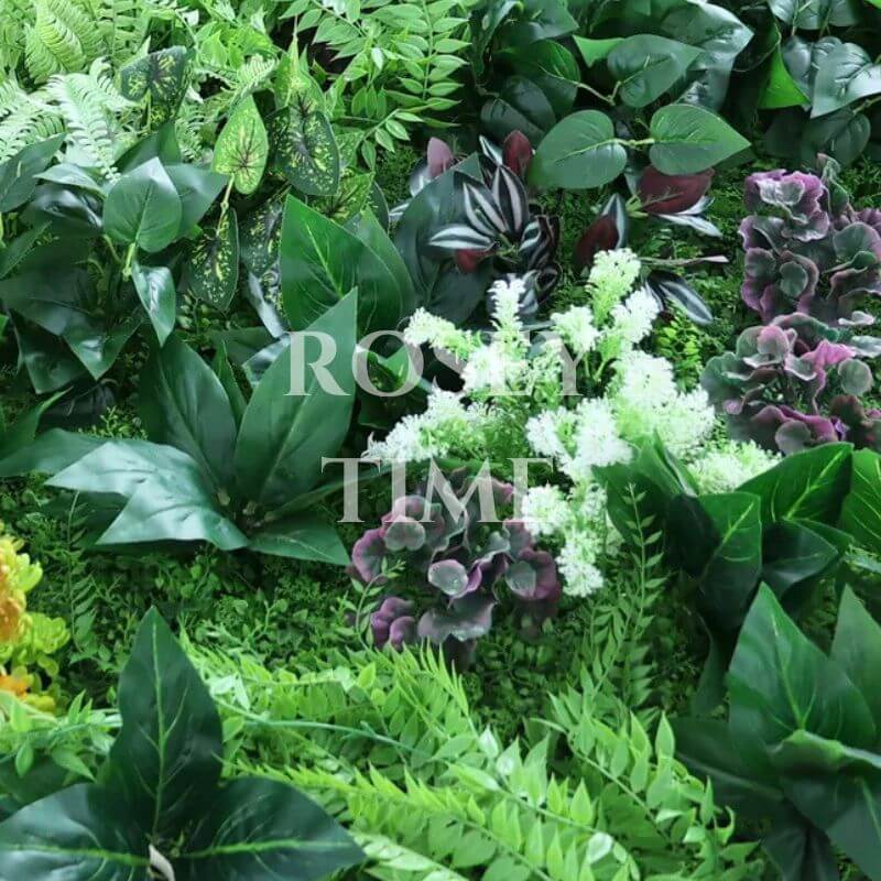 Roseytime Greenery Wall Roll Up Fabric Back #RTW243