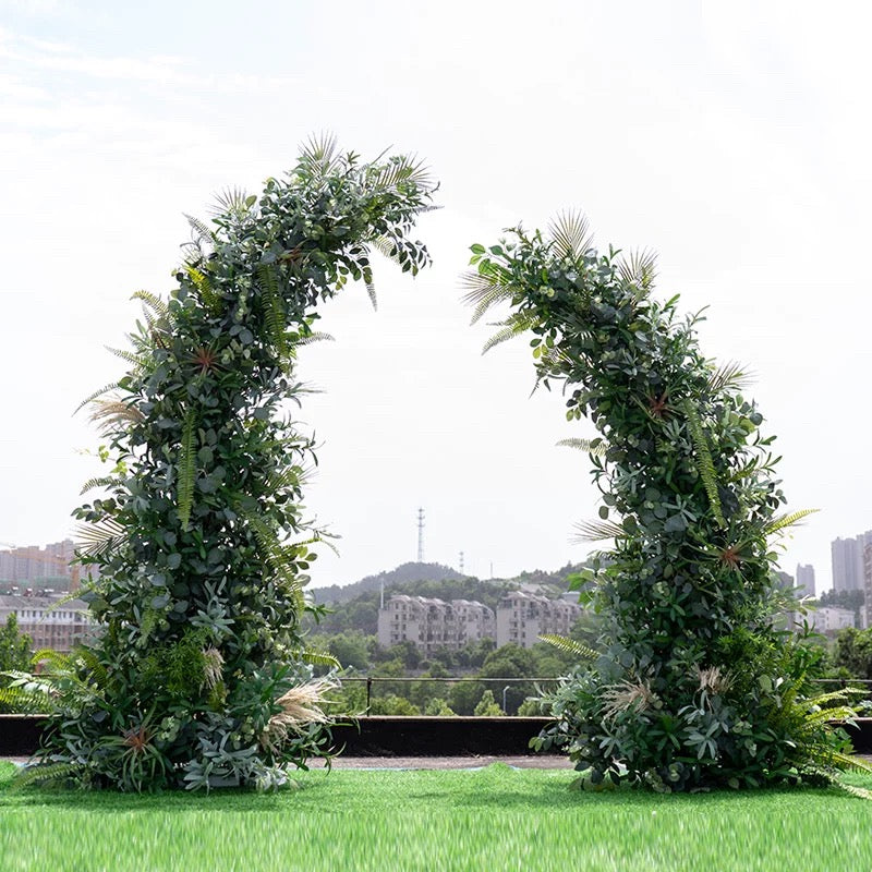 Roseytime Greenery Pillars Arch with Frame #RTP063