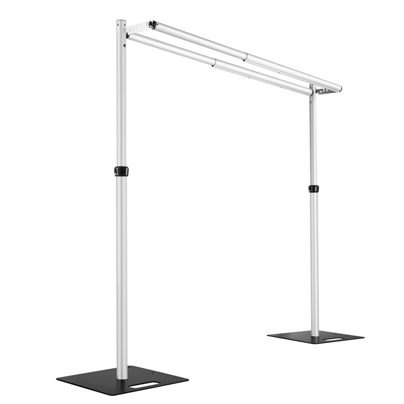 Roseytime Adjustable Double Crossbar Frames Heavy Duty Pipe And Drape Stand for Backdrop