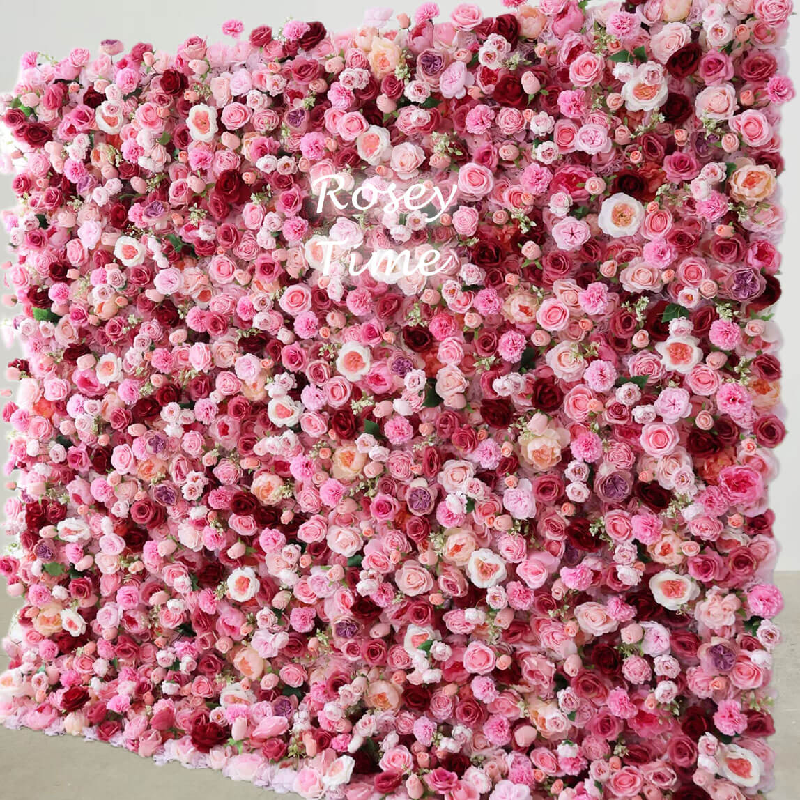 Roseytime 5D Pink Flower Wall Roll Up Fabric Back #RTW170