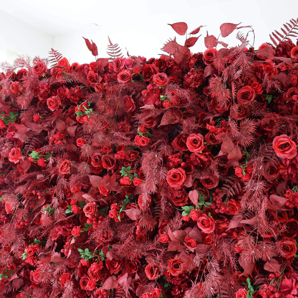 Roseytime 5D Red Pampas Grass Flower Wall Rolling Up Hanging Backdrop