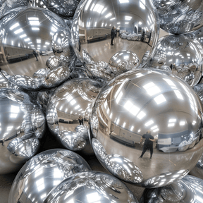 Custom silver ball (4) 6ft + (4) 4ft + (6) 2.6’ + (10) 2’-expedited shipping 9/13