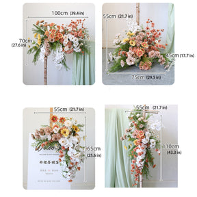 Roseytime Arch Flowers Decor Set With Drape For Wedding&Event