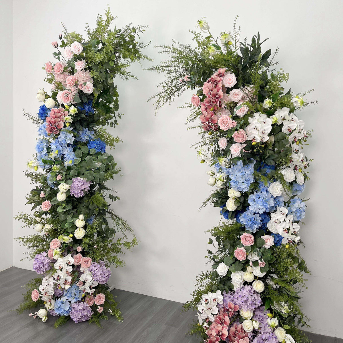 💥BF Sale: Floral Pillars Arch Green Blue Pink Flowers with Frame #RTP029