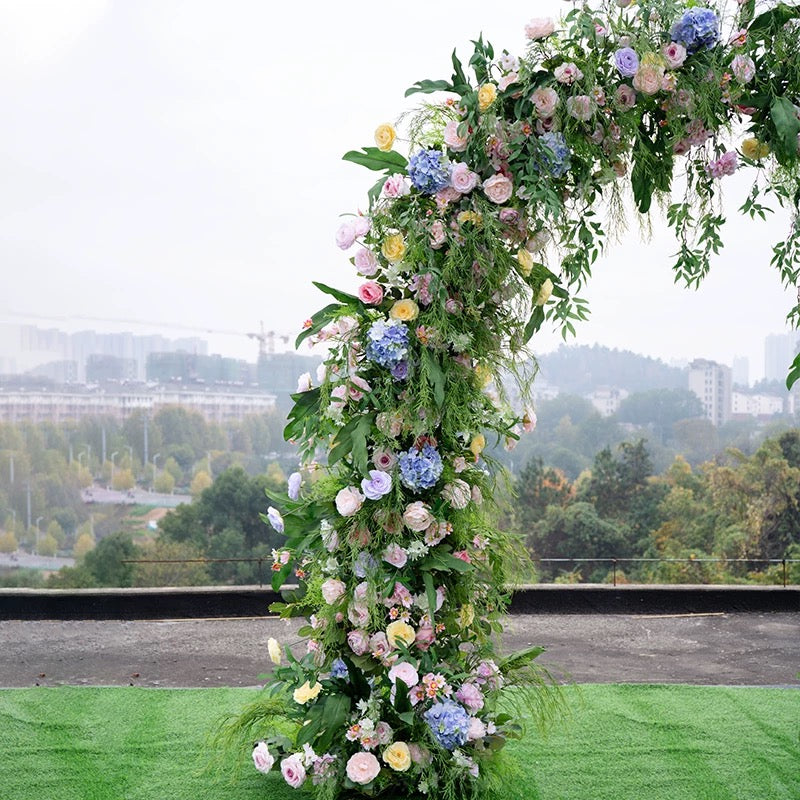 RoseyTime Summer Flower Round Arch With Frame #RTA076