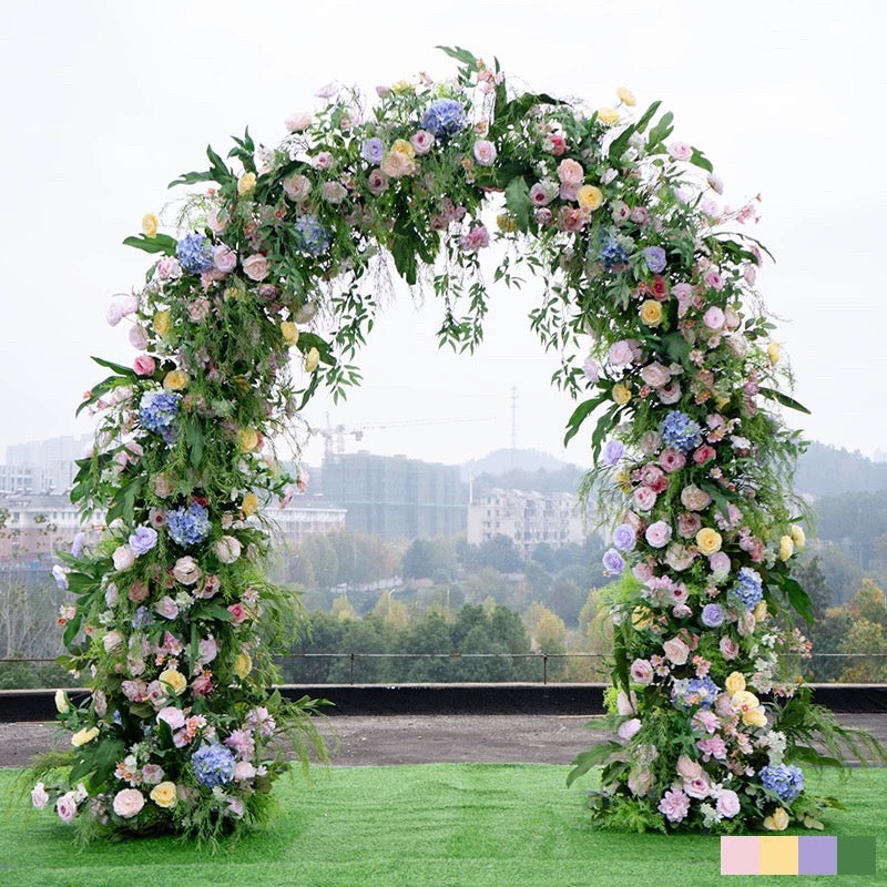 RoseyTime Summer Flower Round Arch With Frame #RTA076