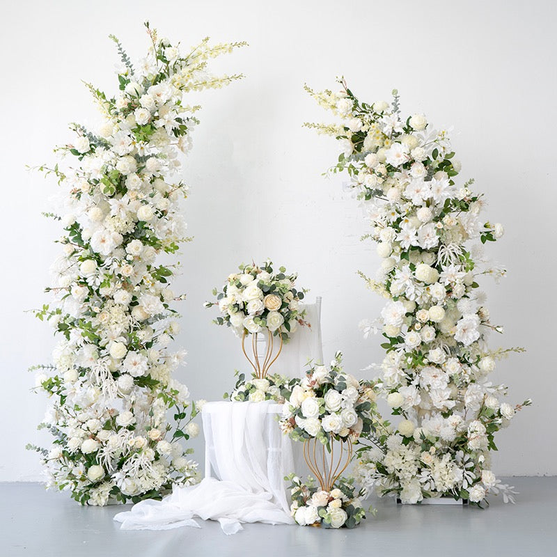 💥BF Sale: White Flower Pillars Arch with Frame #RTP012